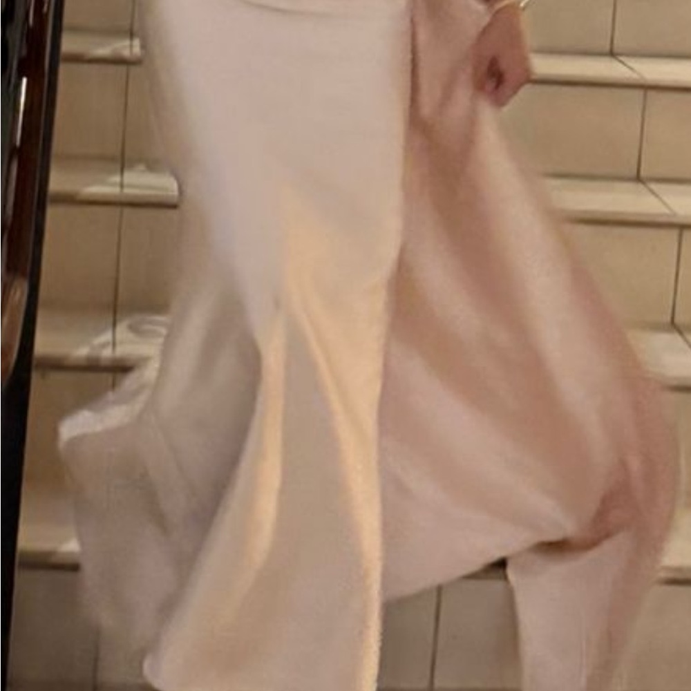 ALFRED SUNG Strapless Cream Gown - Picture 5 of 8